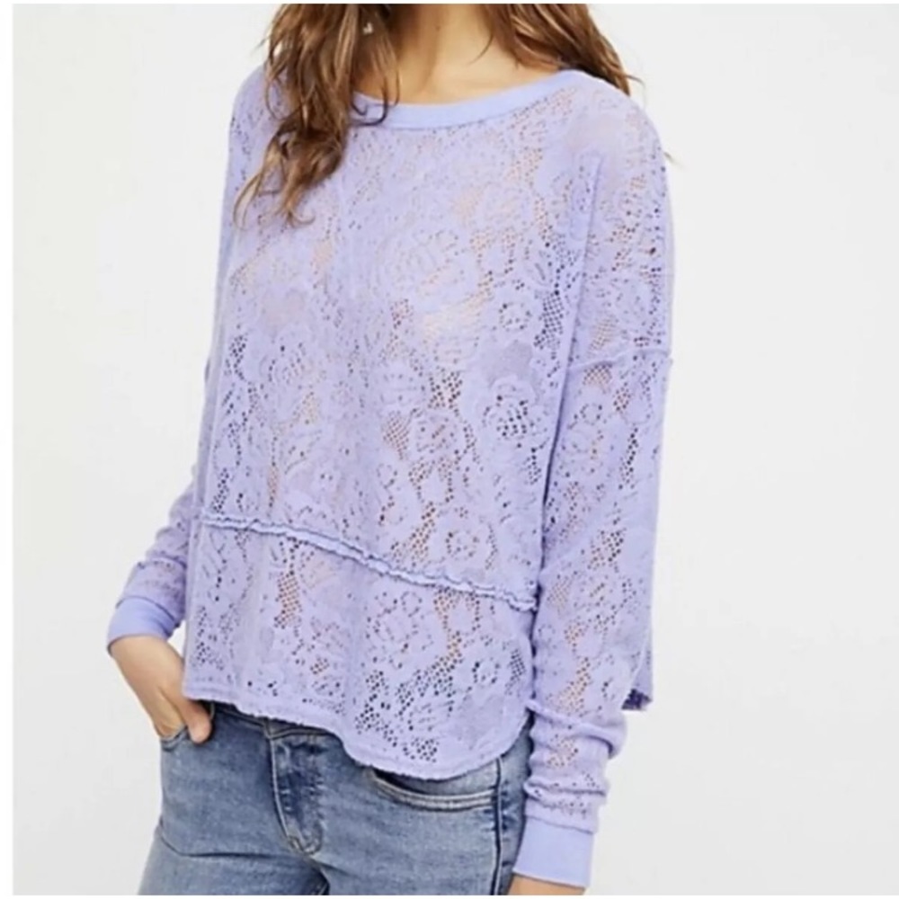 NWOT FP Not Cold in This Lace Pullover Top XS